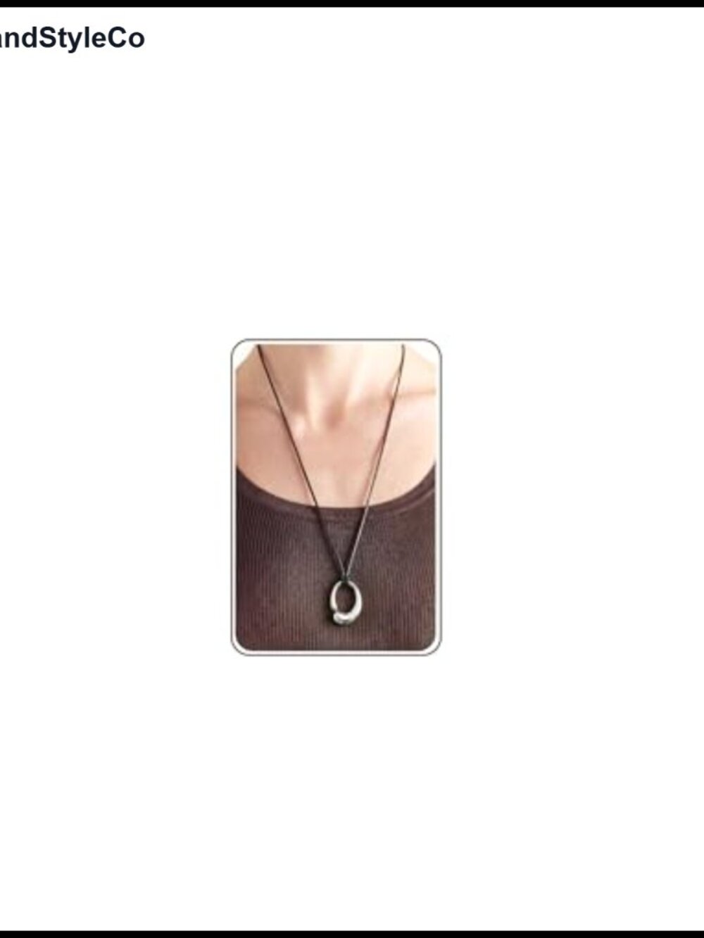 Chunky Statement Pendant Necklace Long Black Cord Adjustable Boho Western
